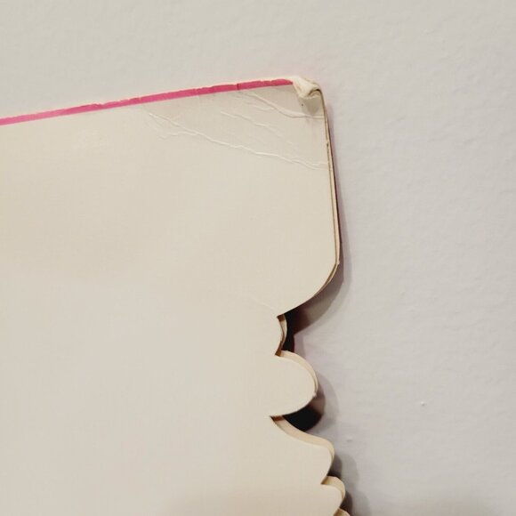 Vtg Norcross Stand Alone Valentine Paper Puff Heart Cupid Floral Pink Red Decor - Picture 7 of 9